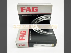 بلبرینگ ساچمه‌ای تماس زاویه‌دار جداشونده FAG 7014C-T-P4S-UL با بار استاتیکی نامی 43.0 کیلو نیوتن و لقی C3