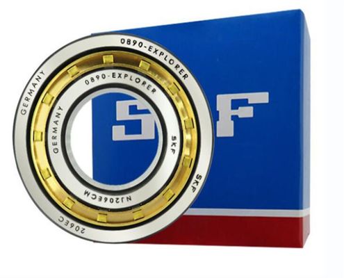 SKF NJ206EC یک ردیف استوانه ای رولر لوله دار ابعاد داخلی 30mm سرعت محدود روغن 8500 r/min برای محیط های صنعتی سخت