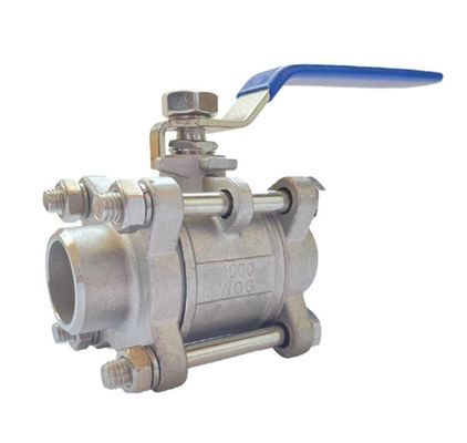 Q11F-16P دریچه گلوله ای SS316 بدن / گلوله / ساقه POM طول صندلی گلوله 107mm